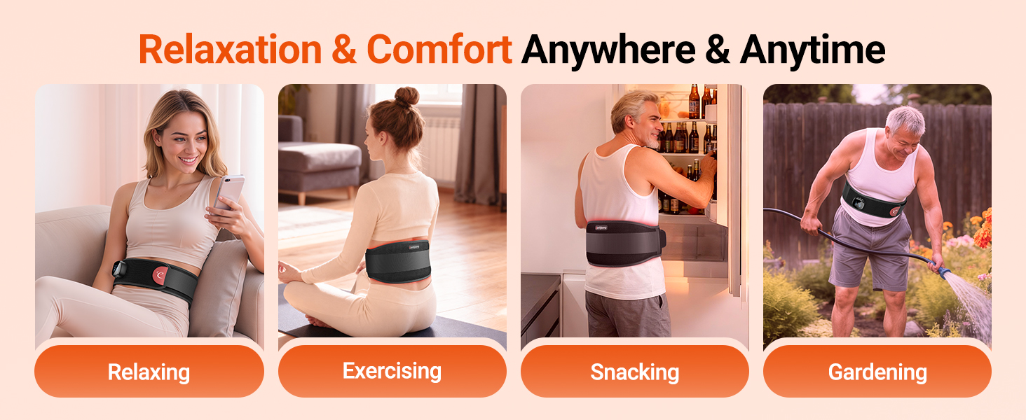 red light therapy belt with vibration massage