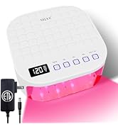 MEKK Red Light UV LED Nail Lamp, Cordless Professional UV Nail Light | Auto Sensor, Flash Cure, C...