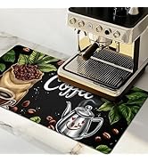 Dish Drying Mat Large Coffee Mat Absorbent Drying Mat for Kitchen Counter Coffee Bar Accessories ...