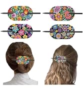 4pcs Diamond Painting Kits Round Hairpins, Special Shape Diamond Art Craft Kit, Colorful Flower H...
