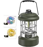Camping Lights Strings, Camping Essentials Gear 4 in 1 Camping Lantern String Light with Flashlig...