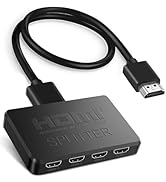 avedio links 4K HDMI Splitter 1 in 4 Out with Hdmi 2.0 Cable, HDMI Video Distributor 1X4 Mirror D...