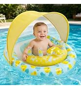 ZOOMSNAIL Baby Pool Float, Double Air Chambers Anti-Rollover Toddler Swimming Floats with UPF 50+...