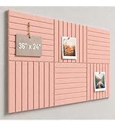Baysola Large Cork Boards for Walls – 36" x 24" Self Adhesive Felt Wall Tiles, Ideal for Office B...