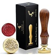 Flower Wax Seal Stamp, Rose Sealing Wax Stamp for Wedding Party Invitations Envelopes Gift Packing