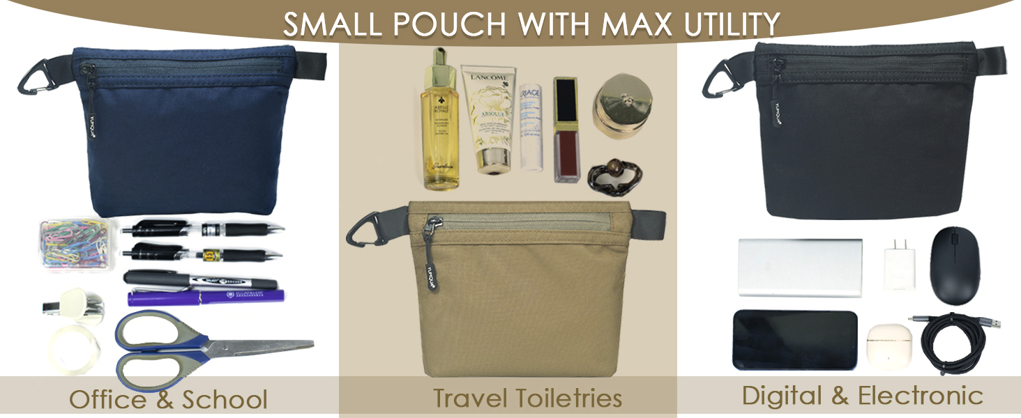Utility Pouch Bag for Digital Electronic Cosmetic Stationery Organizer