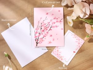 cherry blossom pop up card
