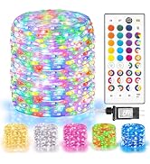 LitHome 400LED 130FT Christmas Led Fairy Lights with Remote, Color Changing Fairy Lights Plug in,...