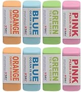 M&G 8 Pack Large Erasers Pencil Erasers, Assort Color Rubber Eraser Rectangular Erasers for Penci...
