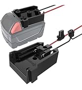 Power Wheel Adapter with Fuse & Switch, Secure Battery Adapter for Milwaukee 18V Lithium Battery,...