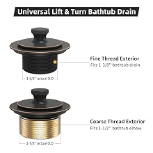 Oil Rubbed Bronze tub drain