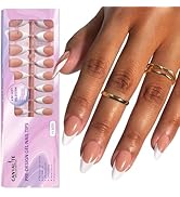 Canvalite French Tip Press on Nails Gel Nail Tips - 300Pcs Pre-Colored Quick and Easy Press on Na...