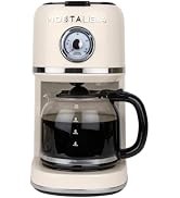 Nostalgia Classic Retro 10 Cup Coffee Maker - One-Touch Drip Brew, Reusable Filter - Anti-Drip, A...