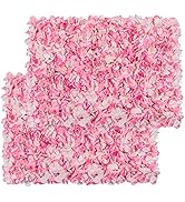 Flower Wall Panel Set, U'Artliens Artificial Wall Flower Backdrop 24x16 Inch 3D Silk Hydrangea Ro...