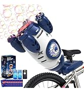 Bubble Gun for Kids, Automatic Rocket Bubble Machine, Handheld & Bicycle Use, Rechargeable Bubble...