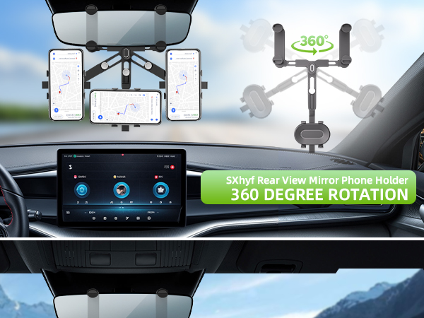 Sxhyf Rear View Mirror Phone Holder