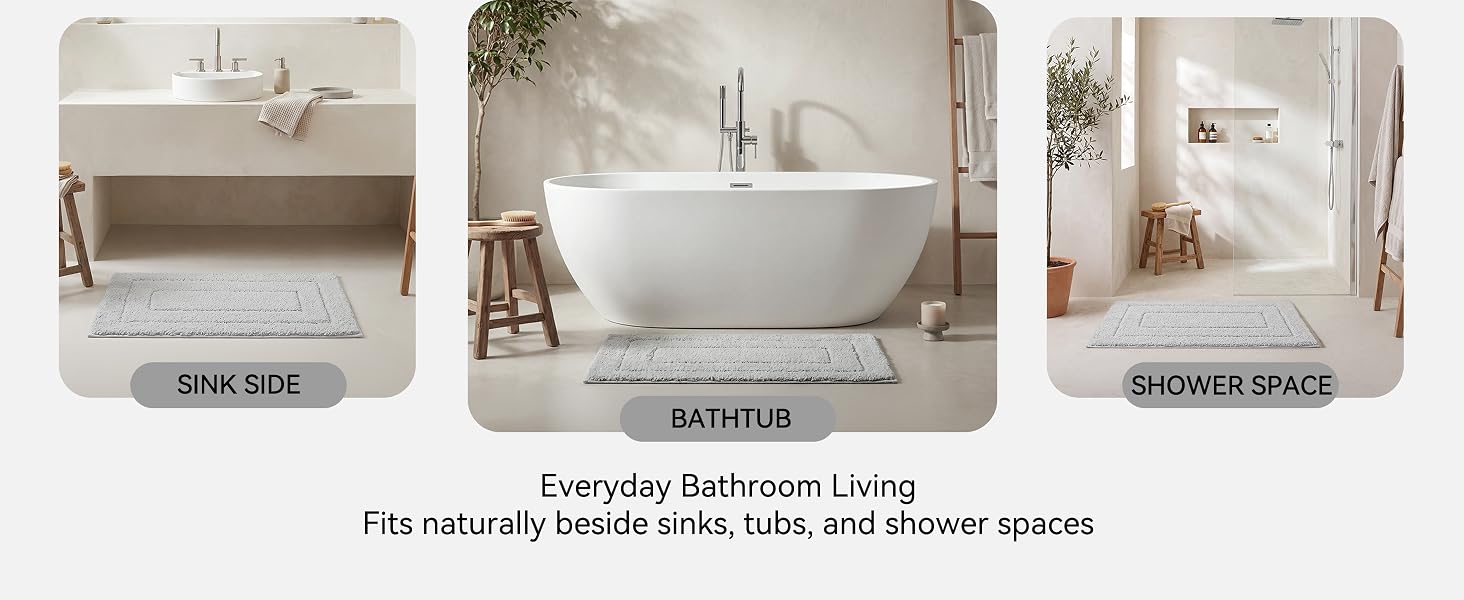 GRANNY SAYS Gray Bathroom Rugs