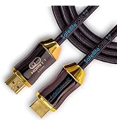 SatelliteSale Digital Ultra High-Speed HDMI 2.1 Cable (4K/120Hz, 8K/60Hz, 48Gbps) Black Cotton Co...