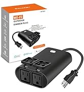 Outdoor Smart Dimmer Plug, 2.4G WiFi Light Outlet Compatible with Alexa and Google Home, One Dimm...