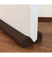 MAXTID Door Draft Stoppers Brown Adjustable 32-38 Inches Double Sided Draft Blocker for Cat Door ...