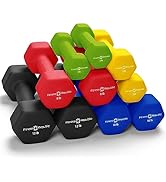 Fitness Republic Neoprene Workout Dumbbells - Non Slip, Anti Roll Exercise & Fitness Dumbbells Co...