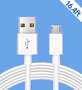 ANLINK 16.4ft 5M Micro USB Cable, Charging and Data Transfer, Micro USB Power Cord for Wyze Cam Y...