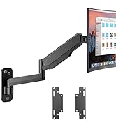 UPGRAVITY Monitor Wall Mount, Computer Monitor Wall Mount for 13-35 inch Flat/Curved Screen, Gas ...