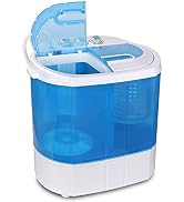 HomGarden 10lbs Portable Washing Machine with Twin Tub Electric Compact Washing Machine Mini Laun...