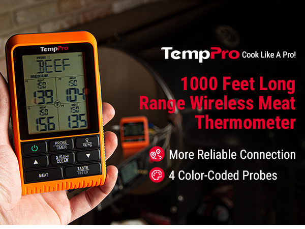 wireless thermometer for grilling meat probe wireless meat thermometer for grilling and smoking