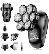 SHPAVVER Head Shavers for Bald Men: 5-in-1 Upgraded Electric Razor - IPX7 Waterproof Shaving Groo...
