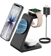 Qi2 Charging Station for iPhone 17: JoyGeek 3-in-1 15W Fast Wireless & Magnetic Charger for Magsa...