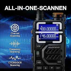 Available to scan channels/frequency/CTCSS/DCS as users need