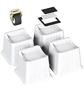 ZTON Bed Furniture Risers Elevation in Height 3" Heavy Duty Risers for Both Posts and Wheels of F...
