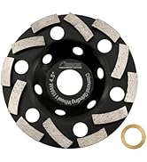 SHDIATOOL Diamond Turbo Grinding Wheel, Concrete Cup Grinding Disc 4-1/2-Inch/115mm for Cleaning ...