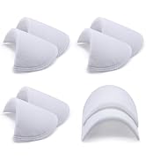 SEMINI 4 Pairs White Covered Set-in Shoulder Pads Sewing Foam Pads for Blazer Suit Coat Jacket Cl...