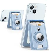 HiWe for Magsafe Wallet Stand with Airtag Holder, Strong Magnetic Card Wallet Holder for iPhone 1...