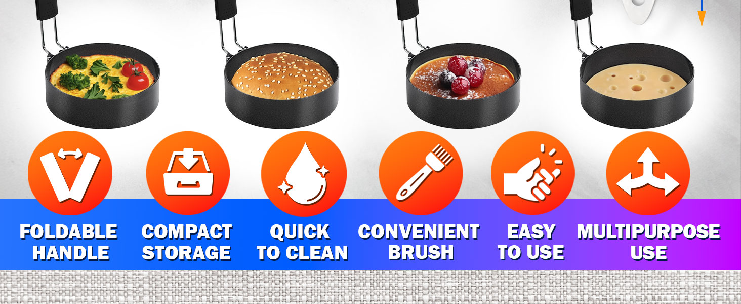 cooking rings egg ring mold pancake rings for griddle egg form egg rings for frying eggs nonstick