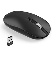 cimetech Wireless Mouse, 2.4G Slim Noiseless Mouse with USB Receiver Portable Computer Mice, Meta...