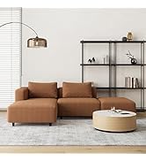 Acanva Soft Corduroy Sectional Modular Sofa Set, Modern L-Shaped Chaise Couch for Living Room, Ap...
