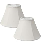 SEEYUAN KD Lamp Shades Set of 2, Beige Lamp Shades for Table Lamps Medium Lamp Shade 12x6x8.5 inc...
