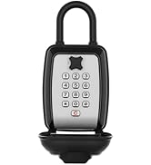 WJYMRO Key Lock Box With Code, Large Capacity 9 Digit Combination Lock Box, Portable U shaped Sha...