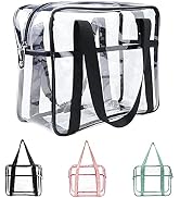 SxoSyo Clear Makeup Bags Large Travel Toiletry Bag for Women Transparent Bag Clear Cosmetic Bags ...