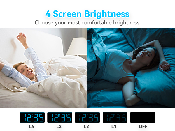 loud alarm clock with adjustable brightness
