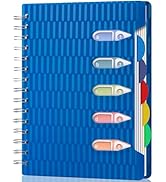 CAGIE 5 Subject Notebook with Dividers, 240 Pages Spiral Notebook 5x7, Small Spiral Notebook Jour...