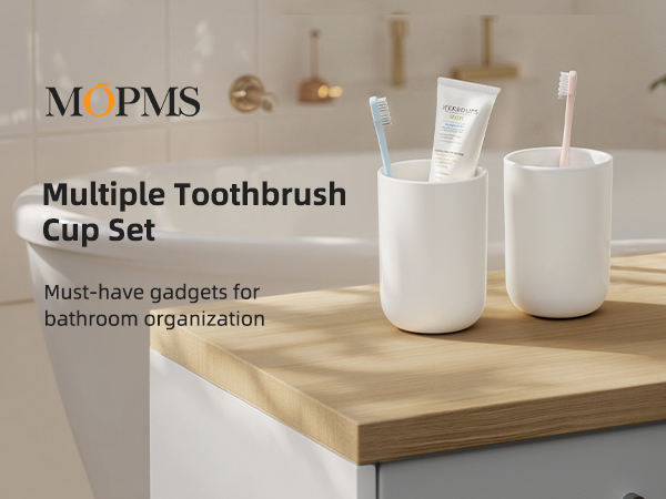 multiple toothbrush cup set