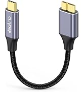 External Hard Drive Cable USB C 0.5ft/6 inch, 10Gbps Short USB3.0 Micro B to Type C Data Cord for...