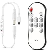 Mini IR Remote Controller for Single Color LED Strip Lights,11-Key Wireless Dimmer with Dynamic E...