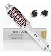 Ukliss 1.5 inch Thermal Brush, Dual Voltage Fast Heated Styling Tool for Worldwide Travel, Cerami...