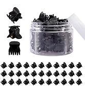 YOHAMA 36 PCS Black Mini Hair Claw Clips Great for Design Kids and Adult Hairstyles Decoration Bu...