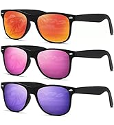 DEMIKOS Sunglasses Men Polarized Sunglasses for Mens Womens Retro Mirror Lens for Driving Fishing...